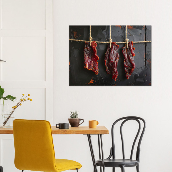 Obraz do kuchni restauracji baru jadalni, Suszone czerwone mięso 30x20