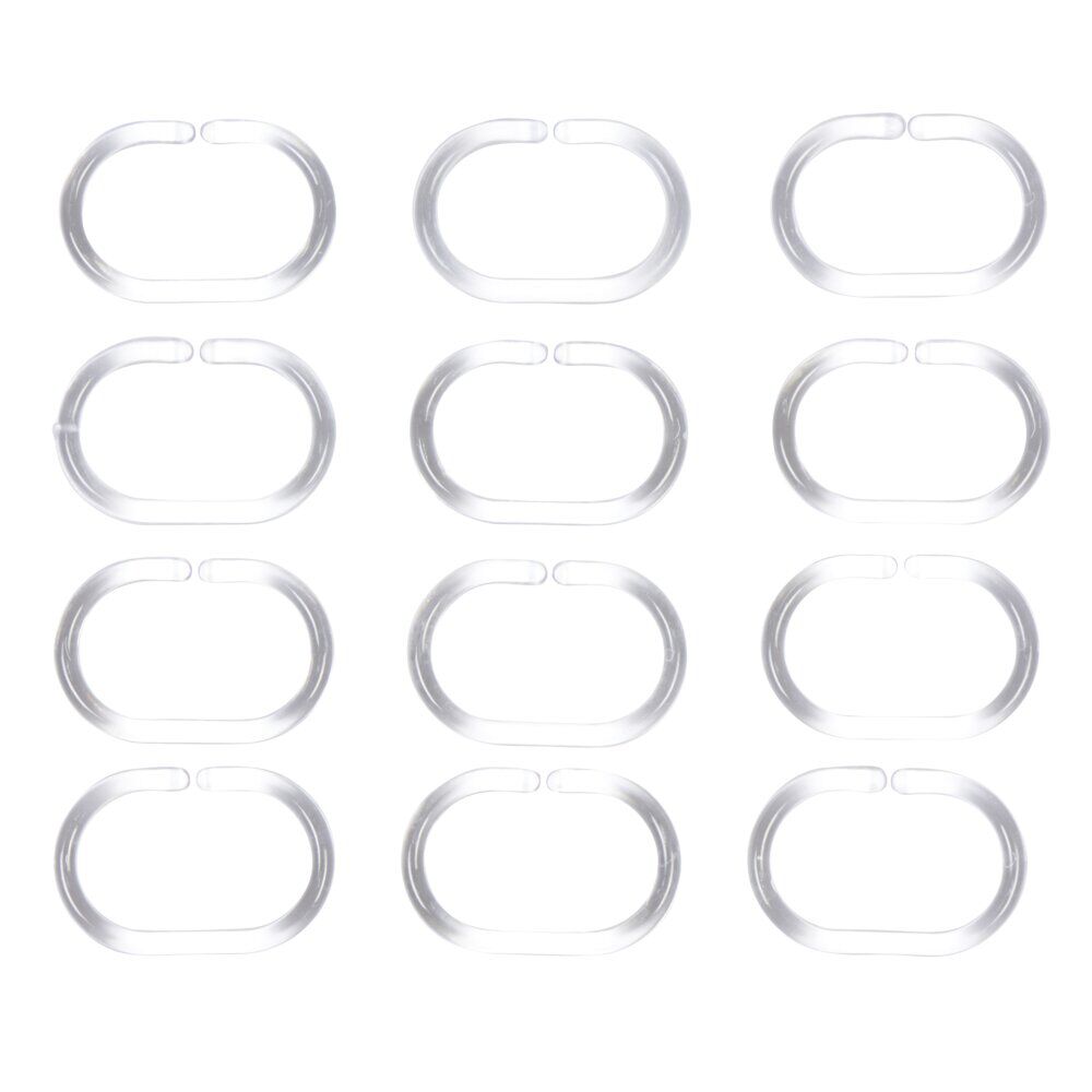 Anneau de douche transparent ovale x12