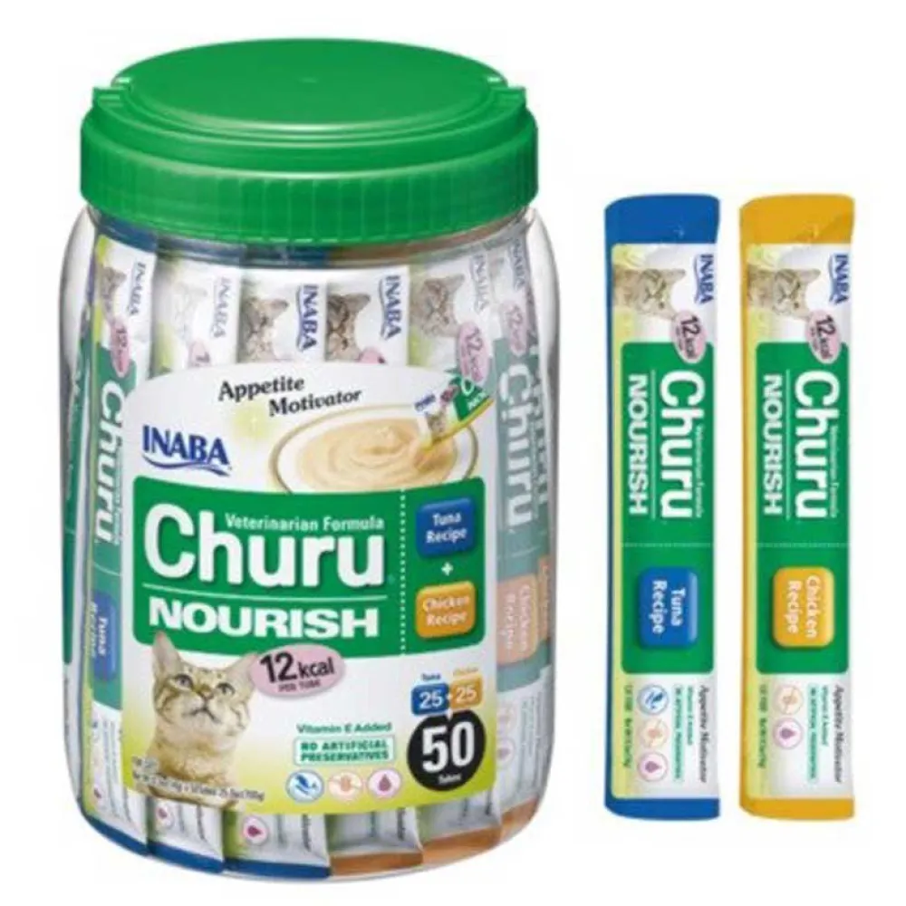 Churu Nourrish Chicken and Tuna cat treat 50x14g