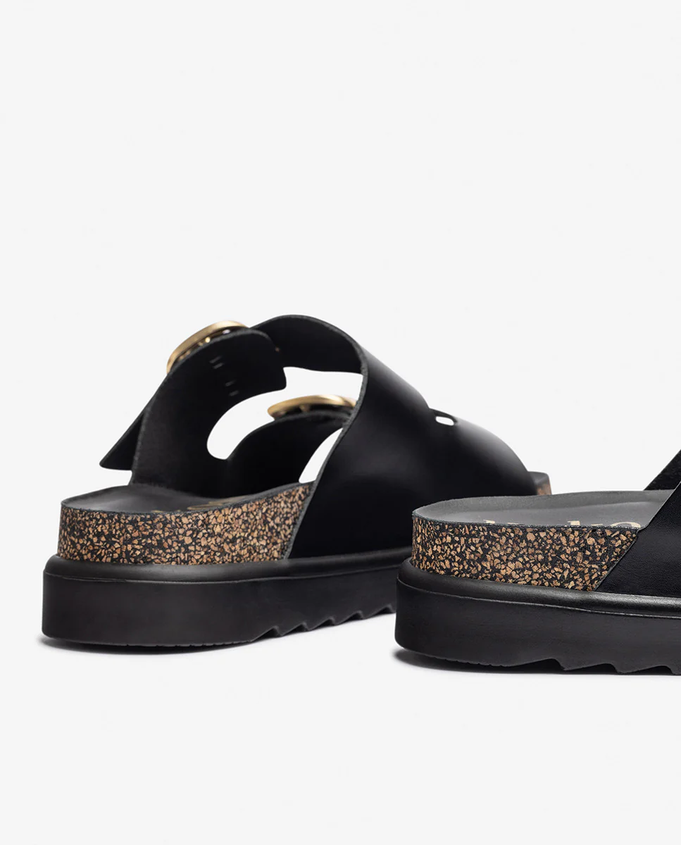 Sandalia de plataforma TUNEZ-130 negro