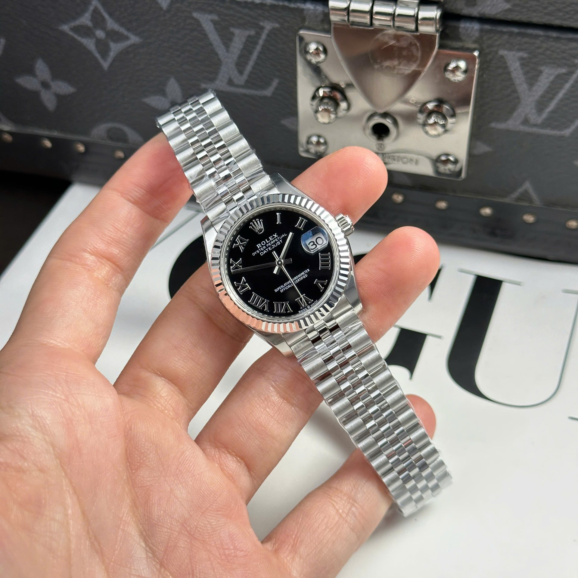 Rolex Datejust 316L Steel Black Dial 31mm Jub THBF Replica