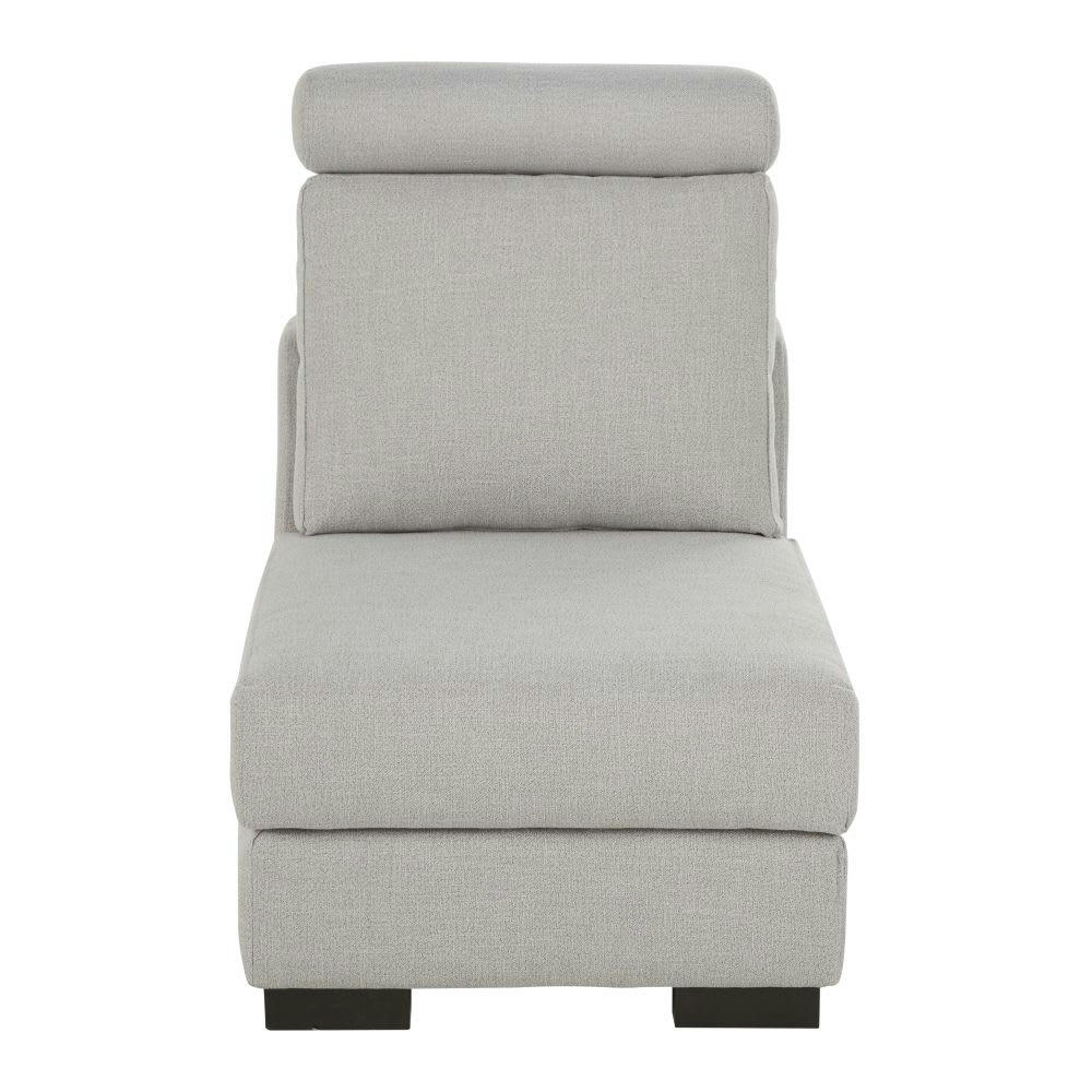 Terence - Chauffeuse pour canapé modulable gris clair