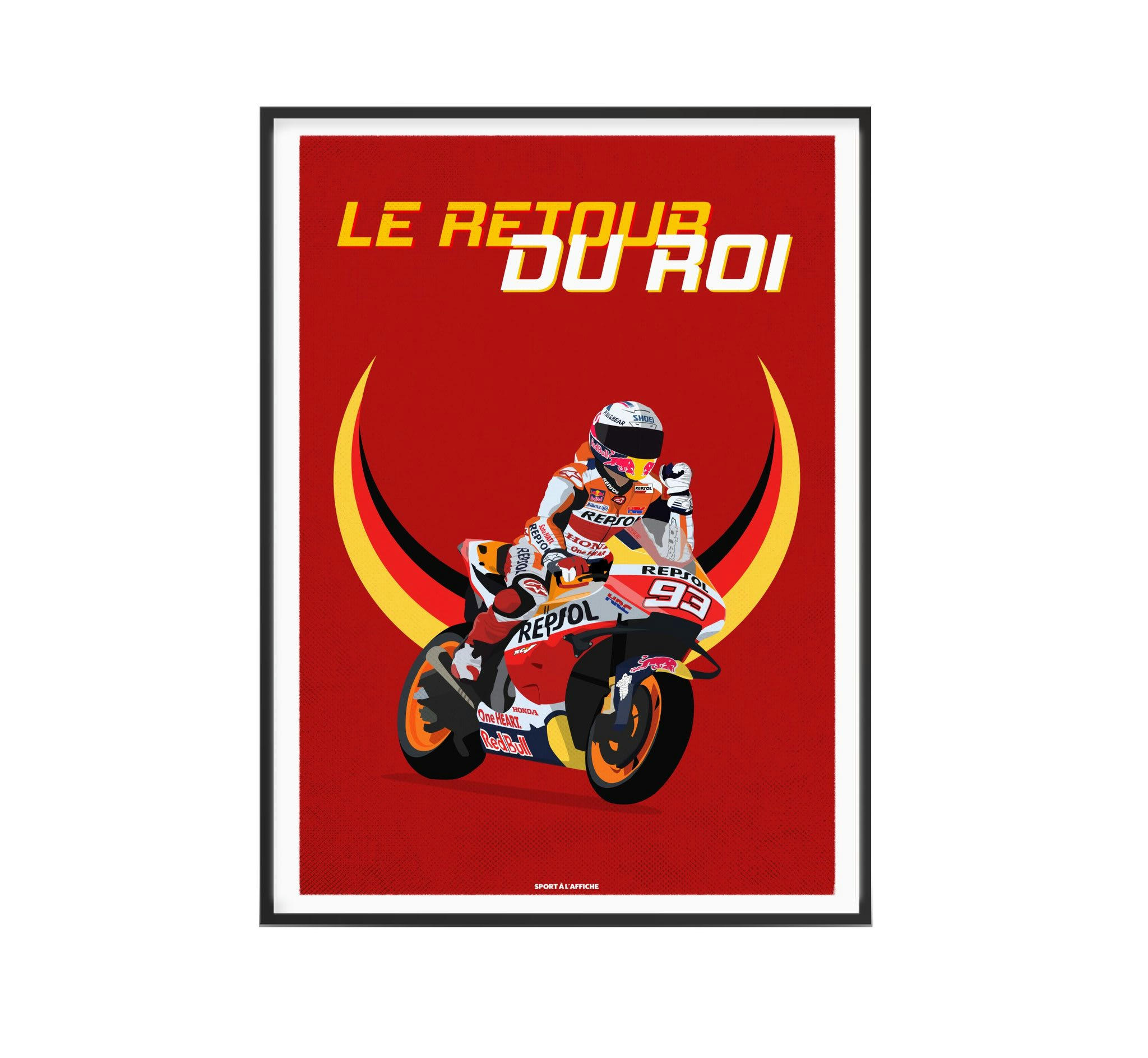 AUTO-MOTO - Affiche Moto GP - Marc Marquez 40 x 60 cm