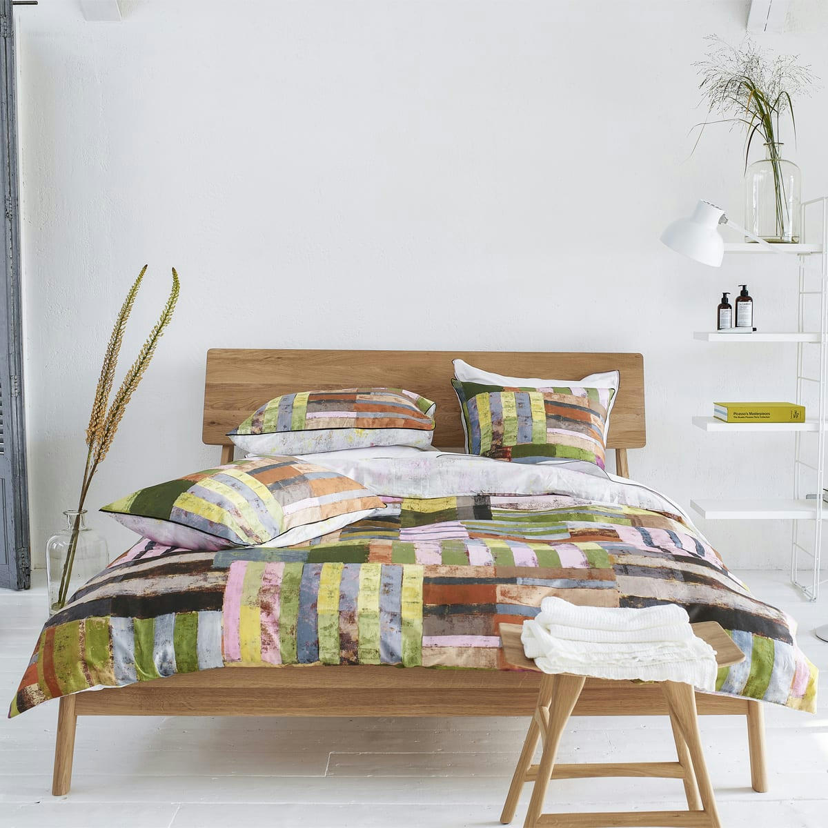 ACHARA - Housse de couette en satin de coton multicolore 260x240