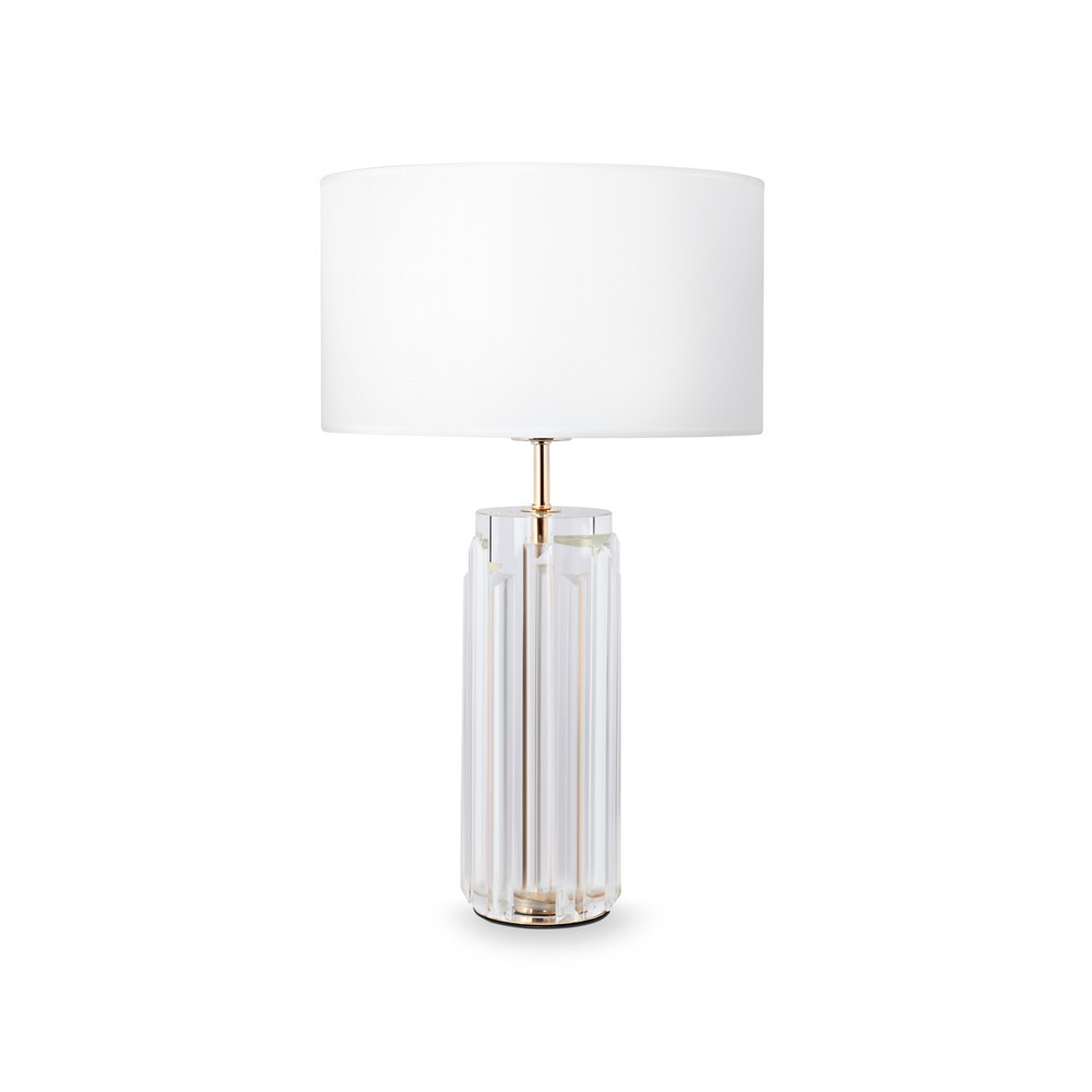 Lampa stołowa z abażurem mosiężno-złota MUSE 1xE27x60W wys:52cm Maytoni