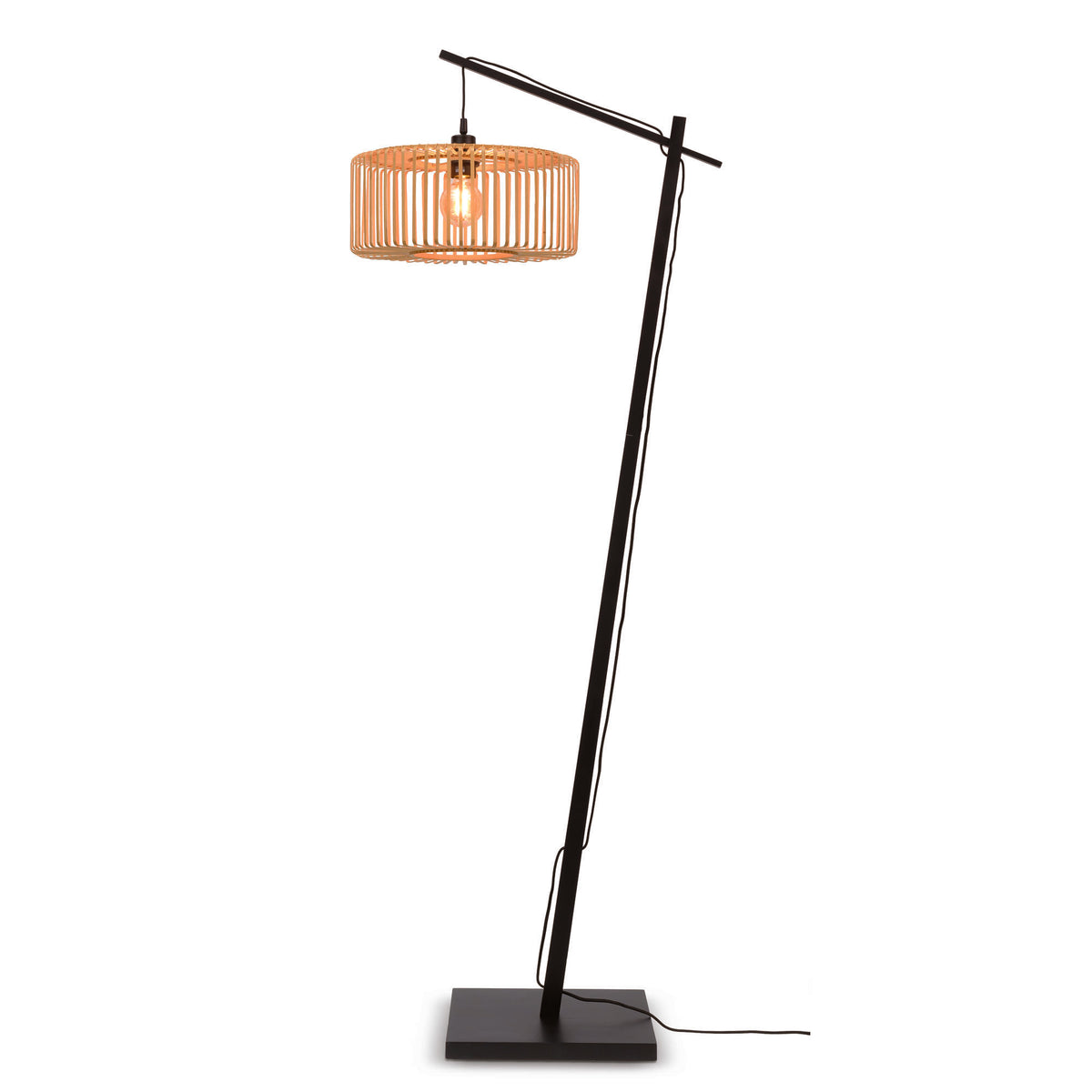 GOOD&MOJO vloerlamp Bromo - zwart - Ø40cm