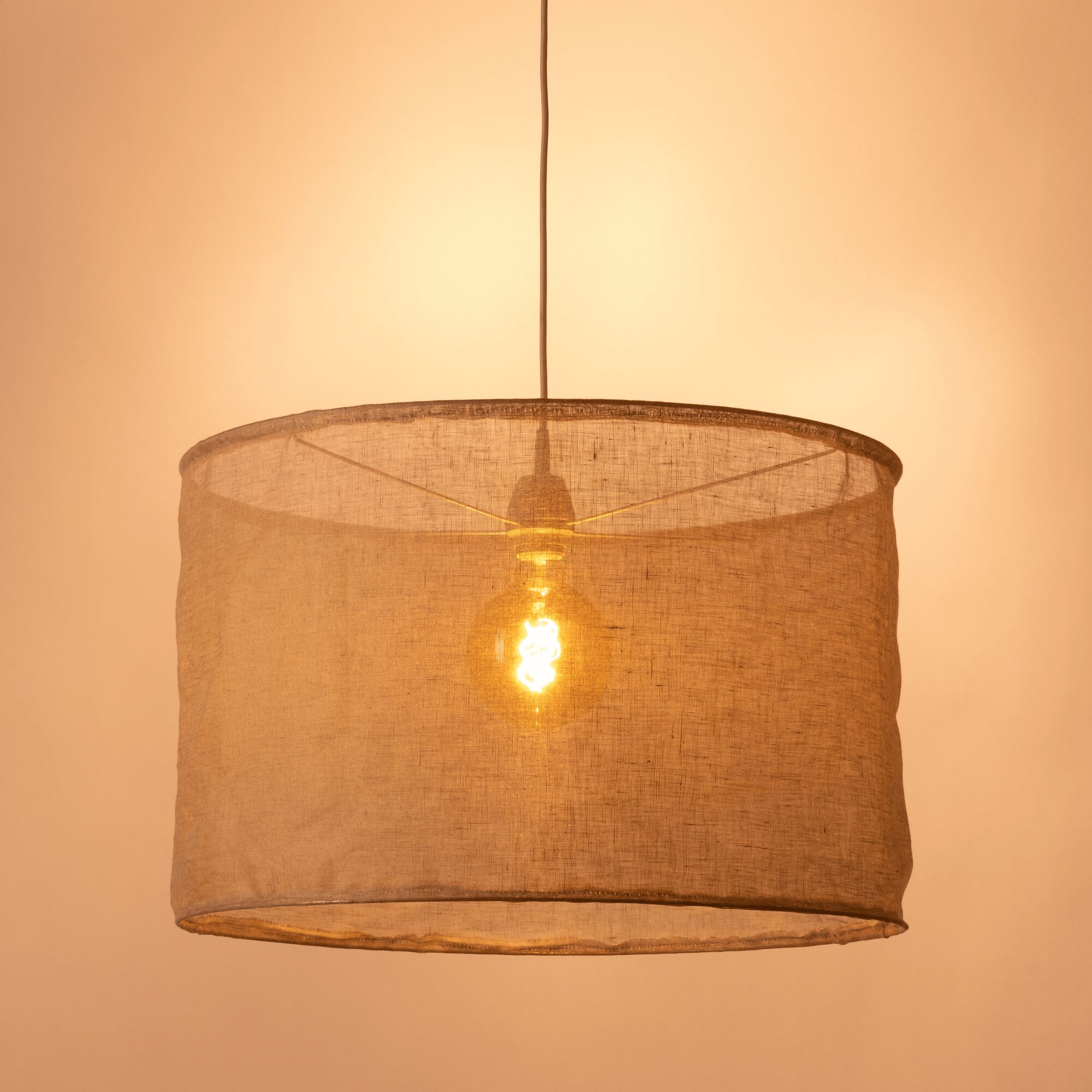 ORMES - Abat-jour cylindrique en lin D60cm - beige