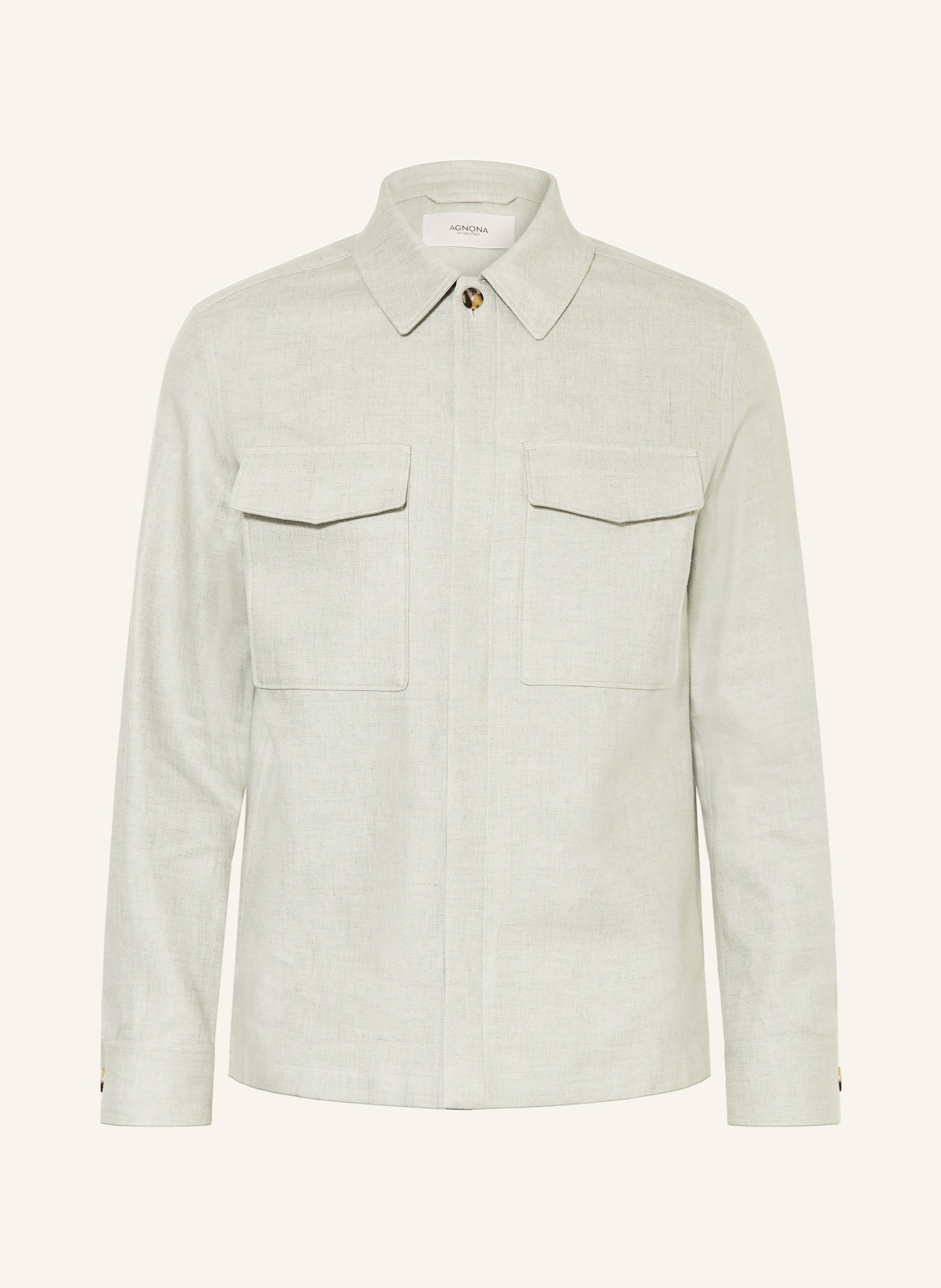 AGNONA Overjacket aus Leinen in Jeansoptik