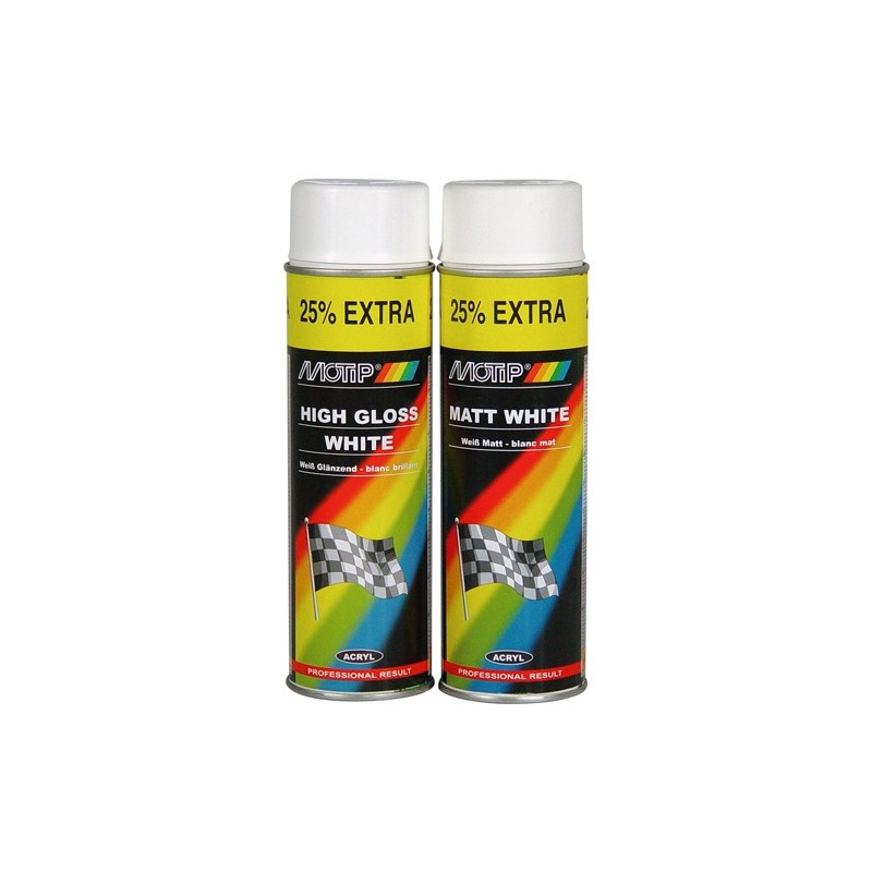 Peinture auto universelle blanche brillante 0,5 L MOTIP