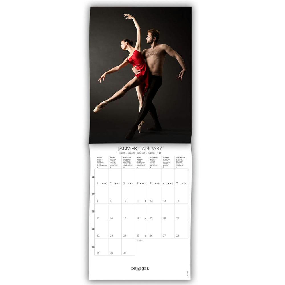 - Petit calendrier mural 14x18  cm - 2024 - Danse