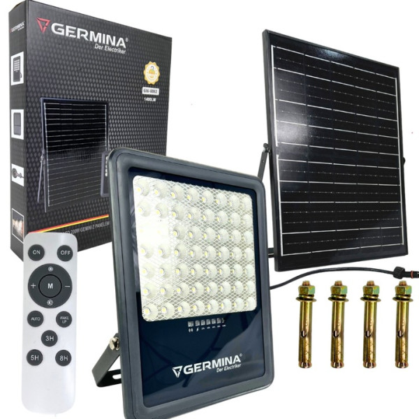 Naświetlacz LED Germina 300W solarny IP65   pilot 1kpl.