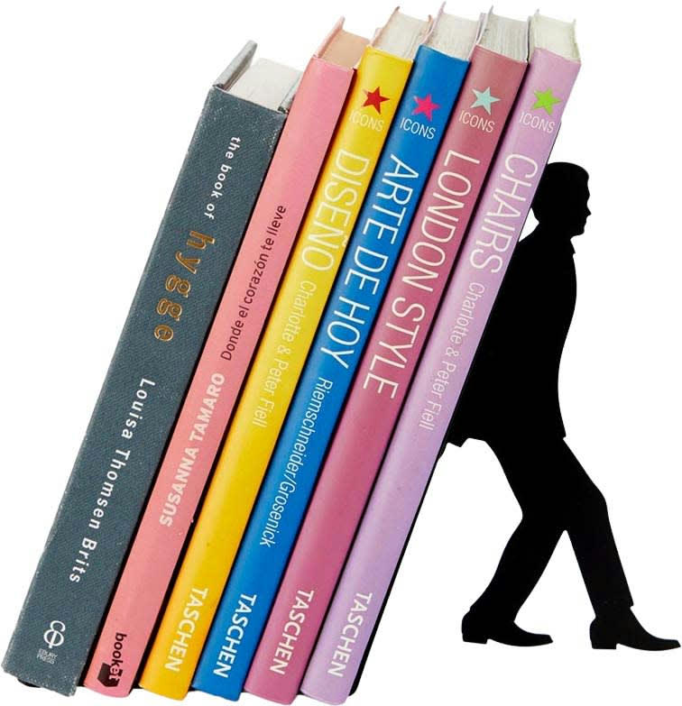 - Serre-livres en métal noir too many books