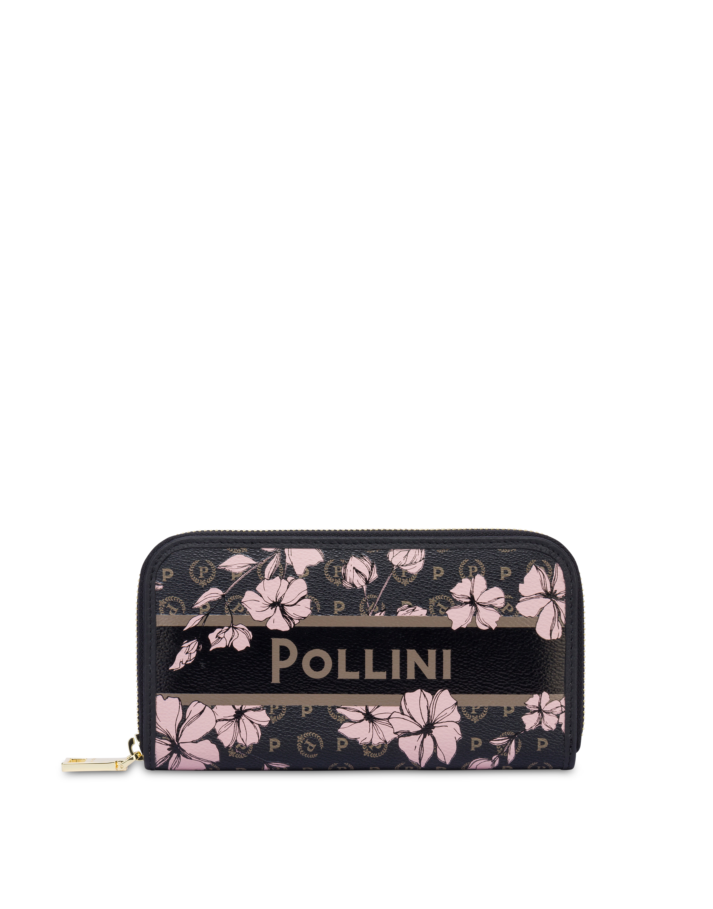 Portafoglio Zip Around In Heritage Marina Flower Nero/nero
