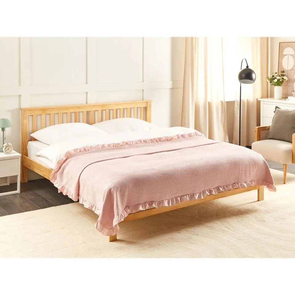 HATTON - Sprei - Pastelroze - 220 x 200 cm - Katoen