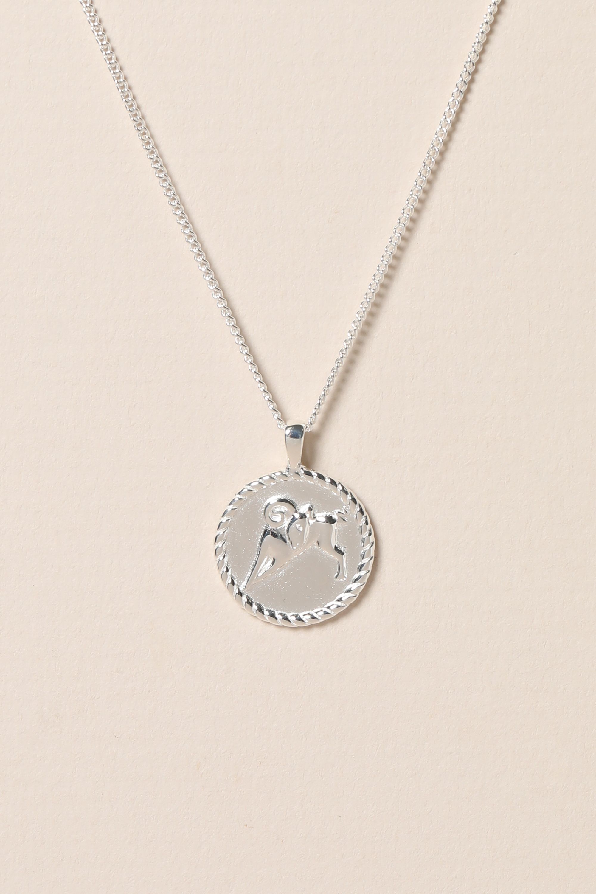 Simply Silver Sterling Silver 925 Zodiac Pendant - Aries