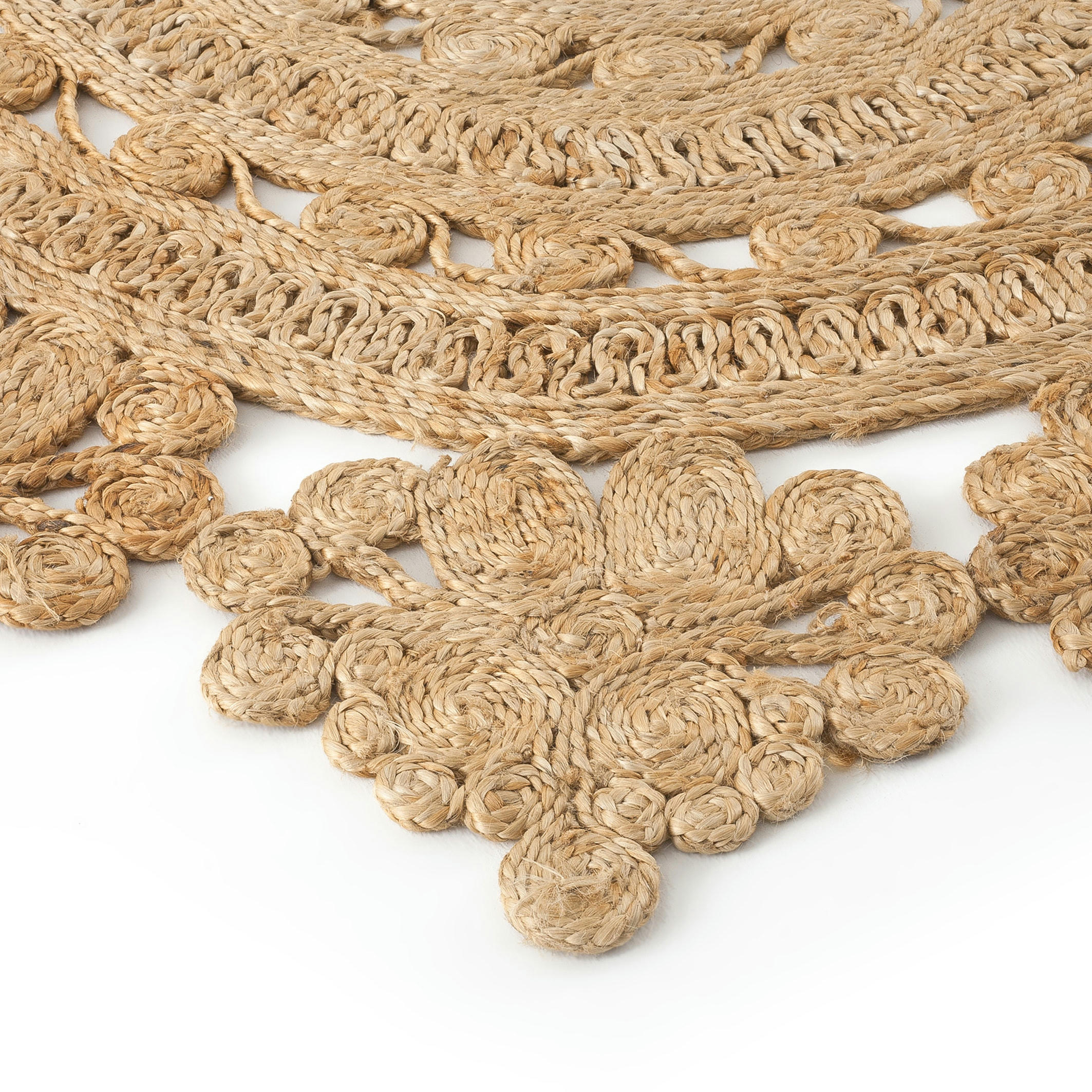 Tapis rond forme rosace, Rozza