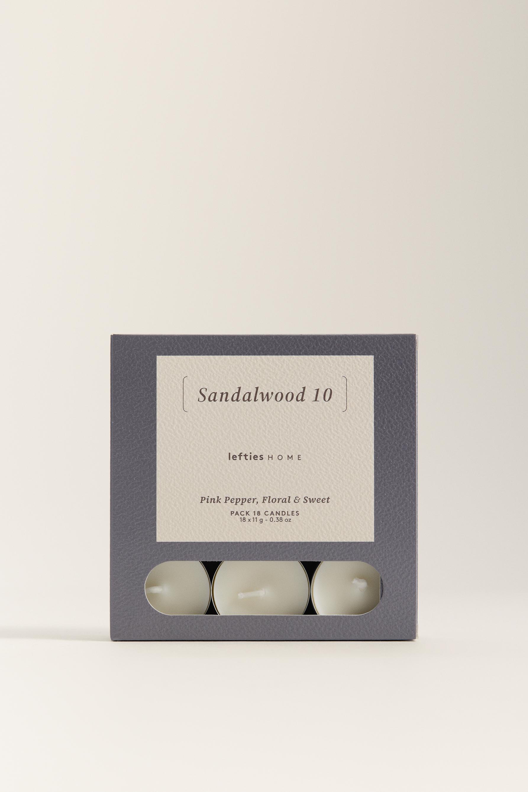 Pack 18 velas pequeñas aromáticas Sandalwood