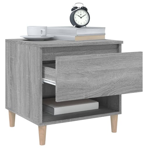 NNEVL Bedside Tables 2 pcs Grey Sonoma 50x46x50 cm Engineered Wood