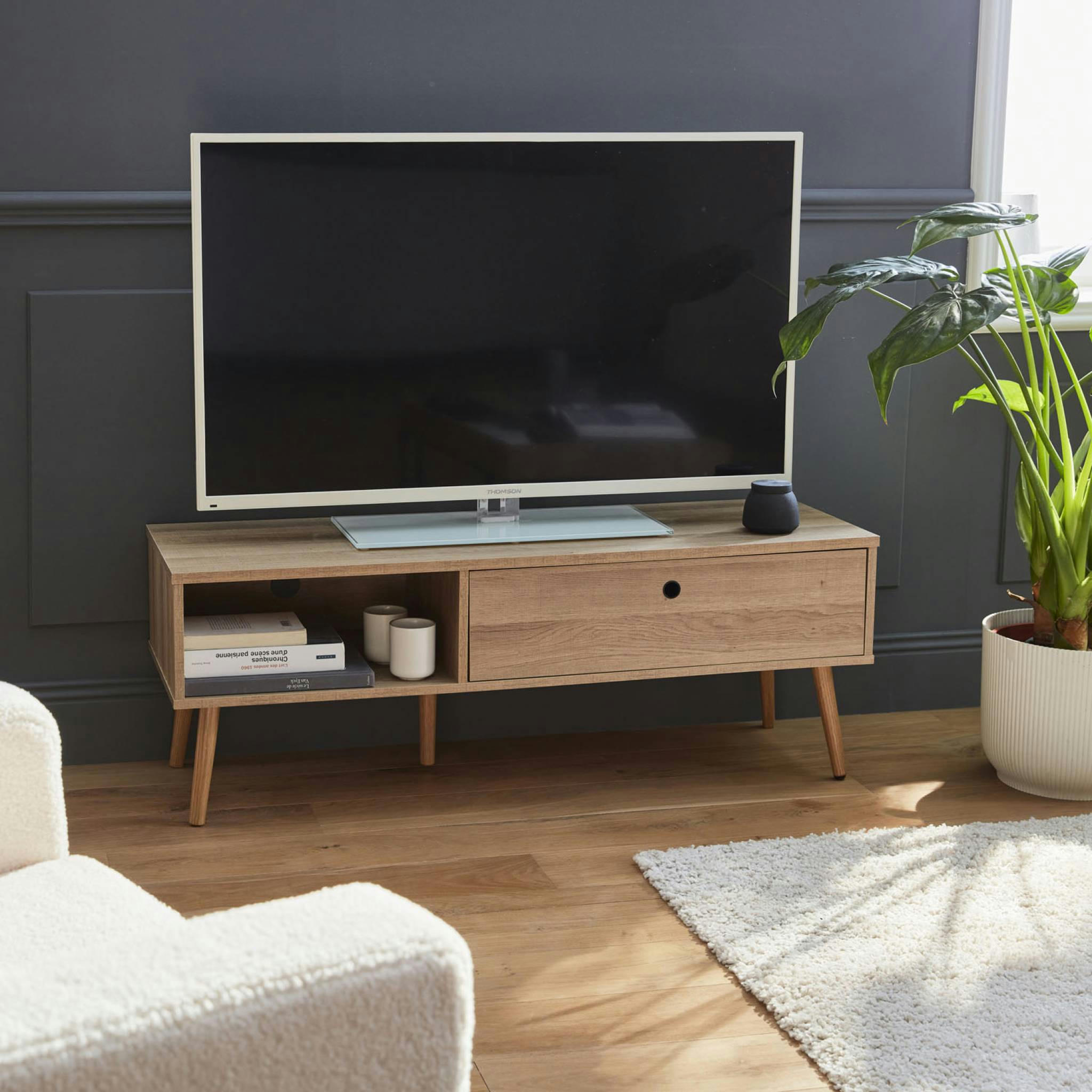 SCANDI - Meuble tv en décor bois