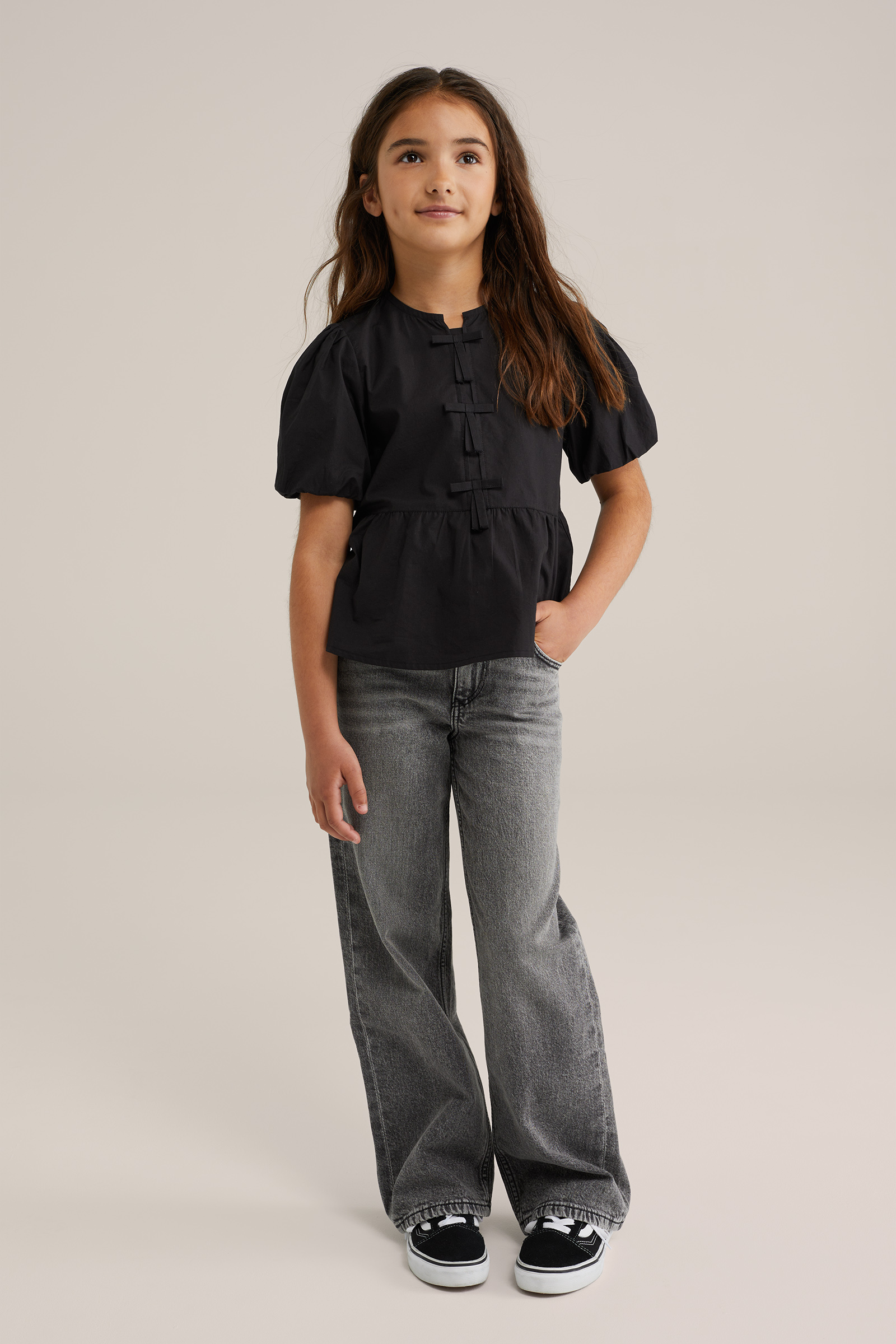 Meisjes Blouse met ballonmouwen