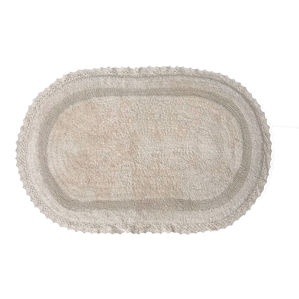 Auburn Absorbent Cotton Machine Washable, Reversible Bath Rug