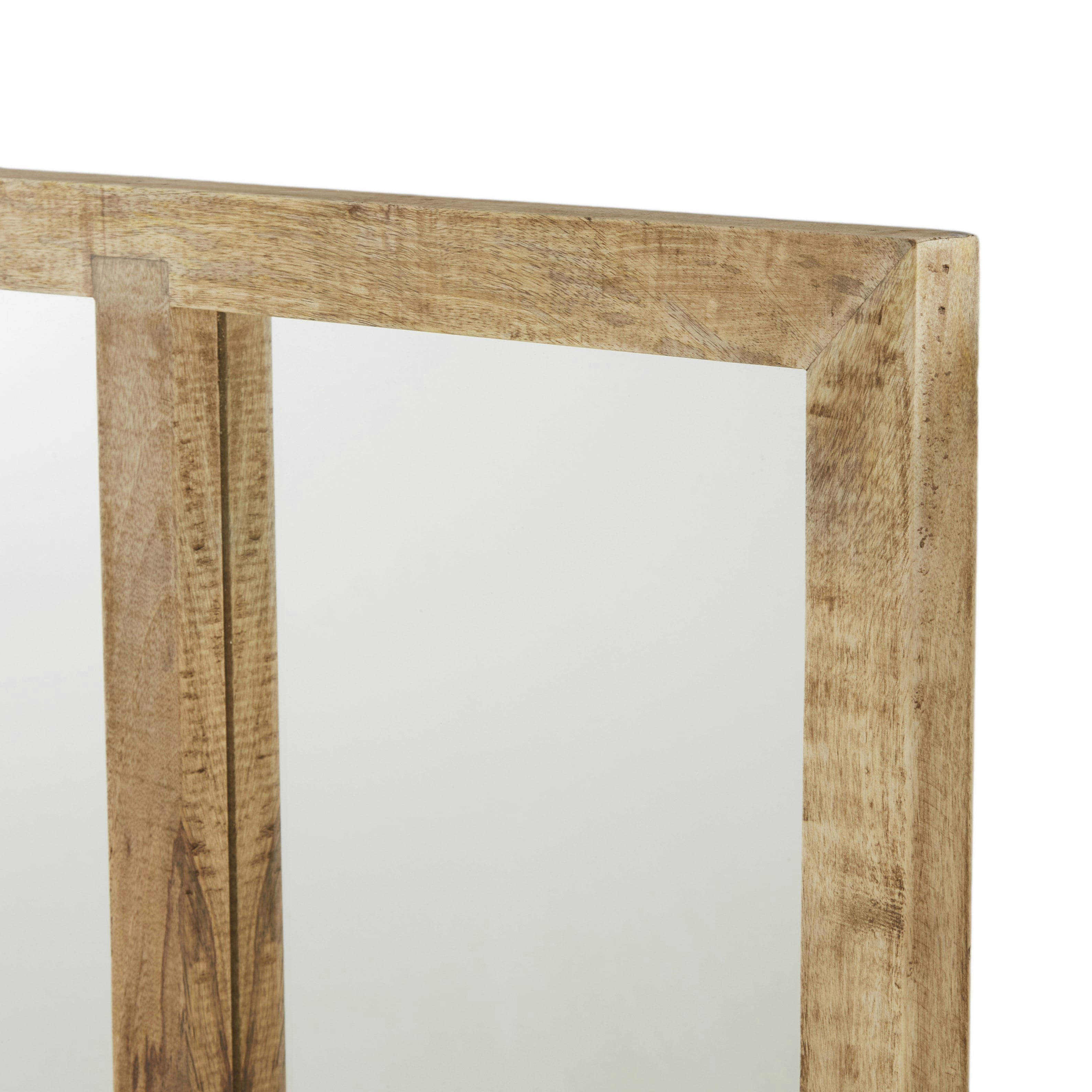 ODEN - Grand miroir verrière rectangulaire en bois de manguier 123x180