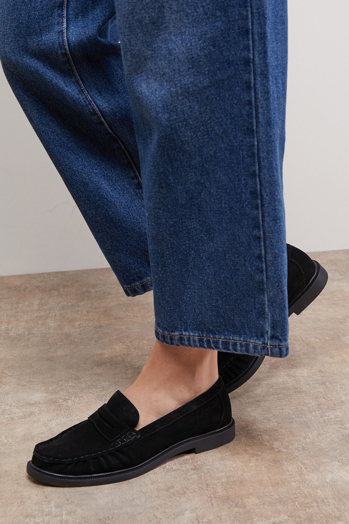 Oasis Beth Suede Grandad Penny Loafers