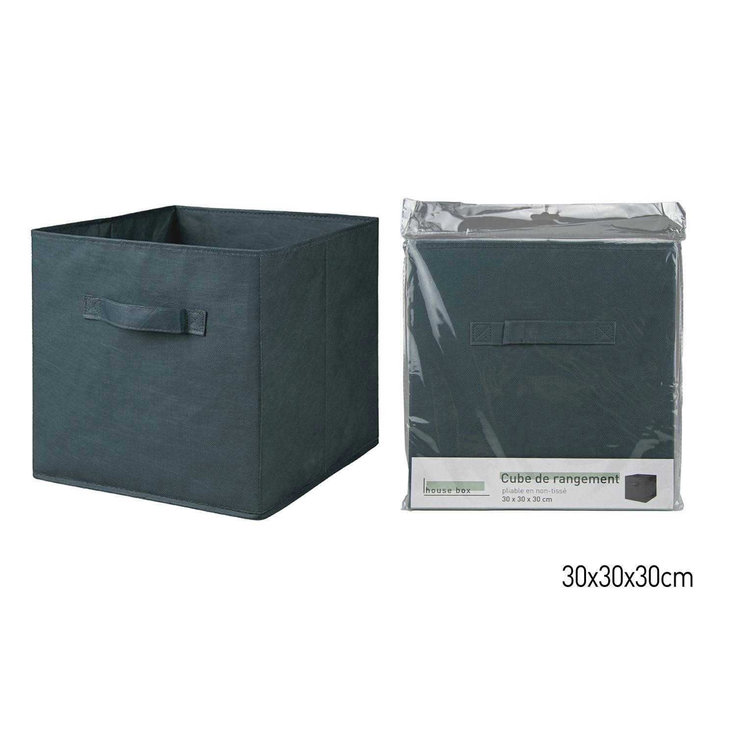 - Lot de 6 cubes de rangement pliables en polypropylène avec poignée