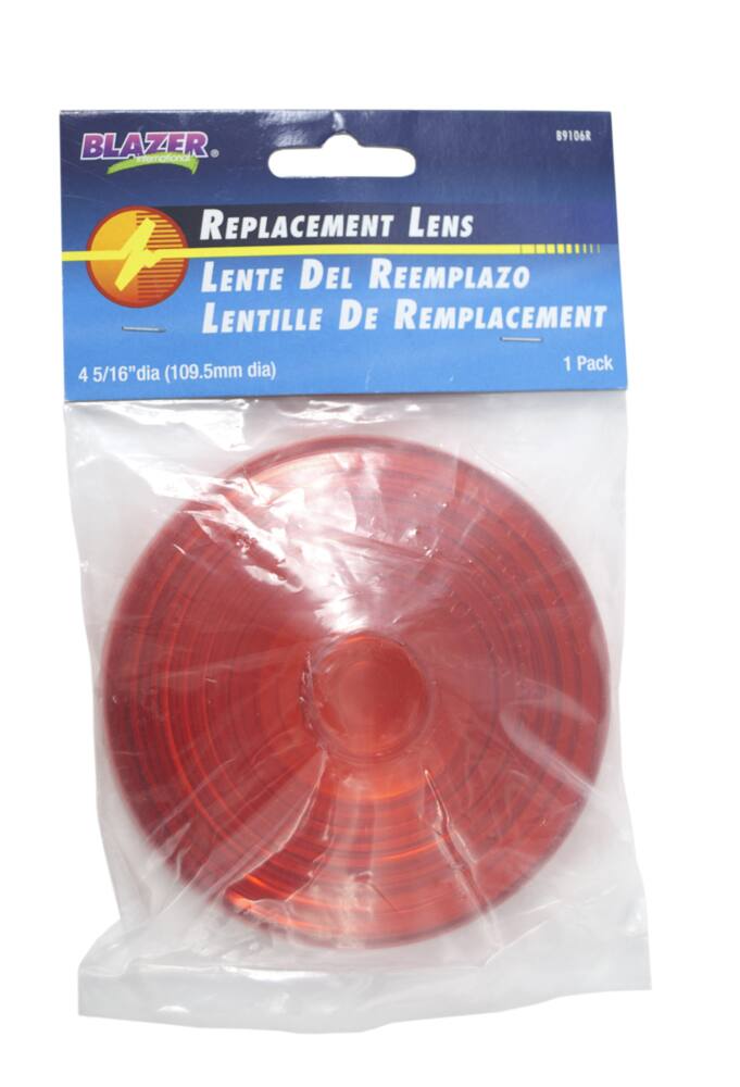 Optronics Round Red Replacement Lens for Clearance Markers, 4-5/16-in