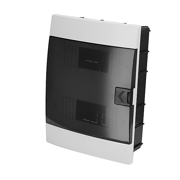 Coffret électrique encastré 16 modules Tableau électrique nu blanc fumé, 215 x 290,5 x 110 mm, HOROZ