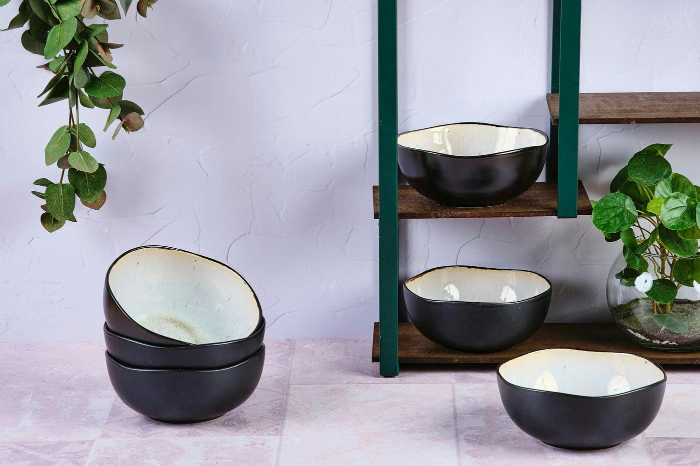 REACTIV - Lot de 6 bols petit-déjeuner en grès blanc D16.5