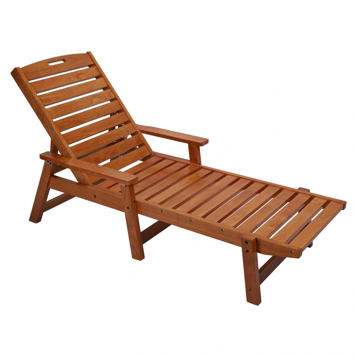 Rubber Wood Plastic Outdoor Waterproof Chaise Lounge Chair with Wheels Adjustable Reclining Folding Lounger Chaise Chair