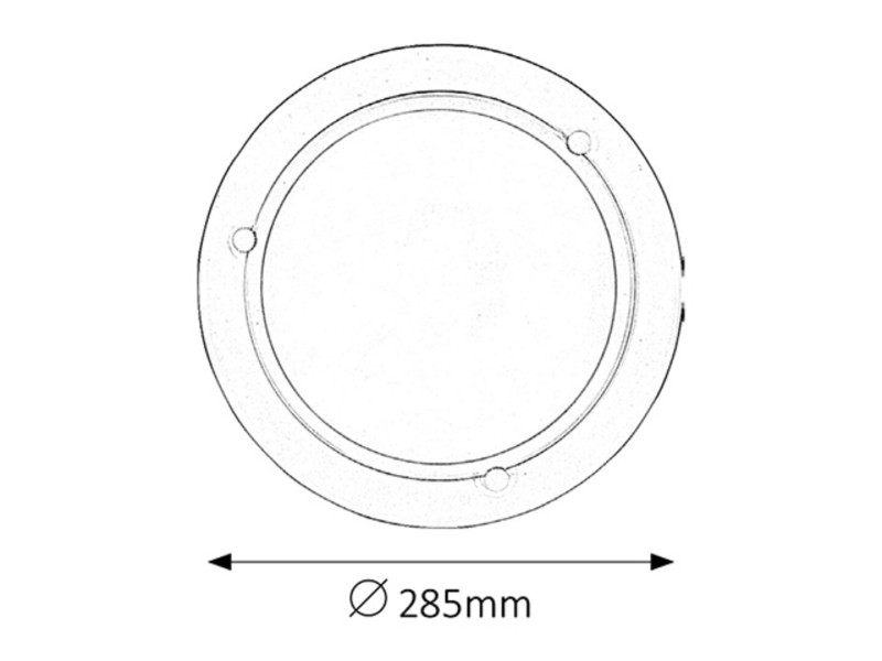 Plafonbiały szkło opalizowane okrągły 28,5cm Ufo 1xE27x60W IP20 Rabalux