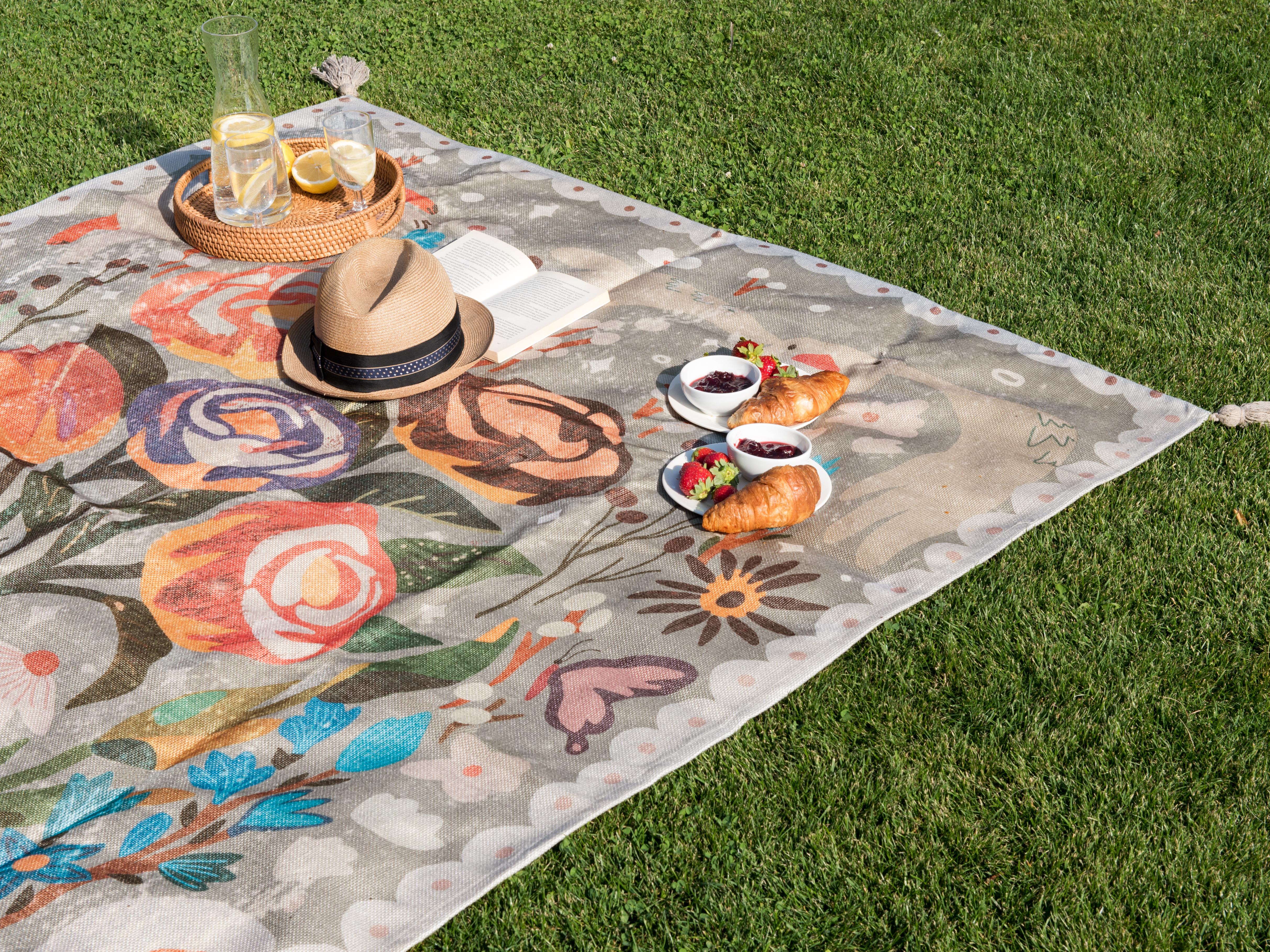 Picnic Blanket BANDOWALI 200 x 200 cm Multicolour