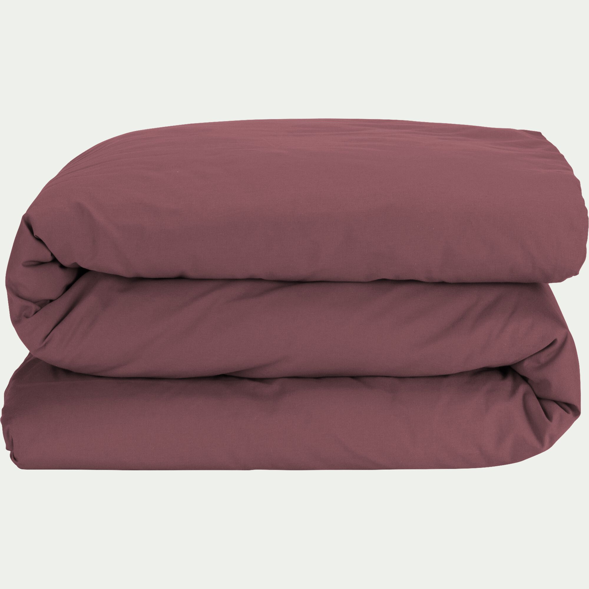 EOLI - Housse de couette en coton 240x220cm - prune