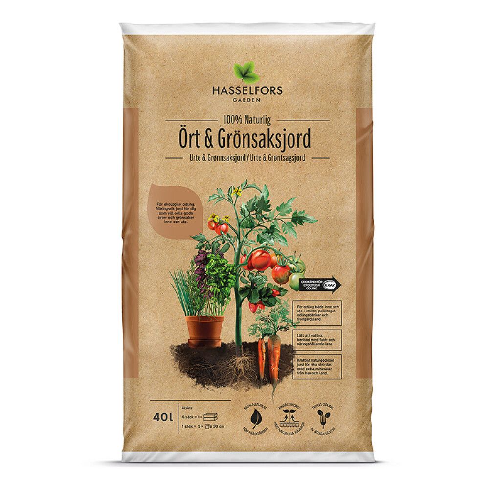 GRØNNSAKSJORD HASSELFORS GARDEN KRAV 40L