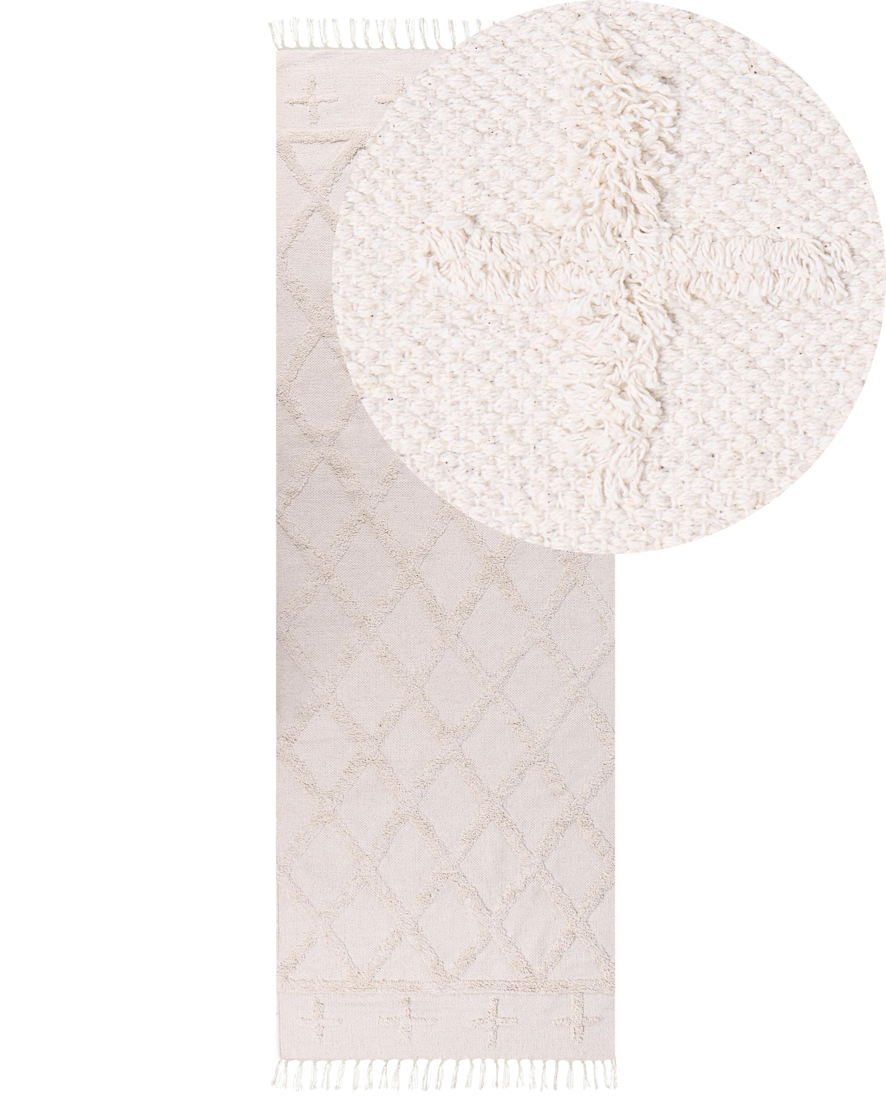 Rug TOZLU Beige 80 x 230 cm Cotton