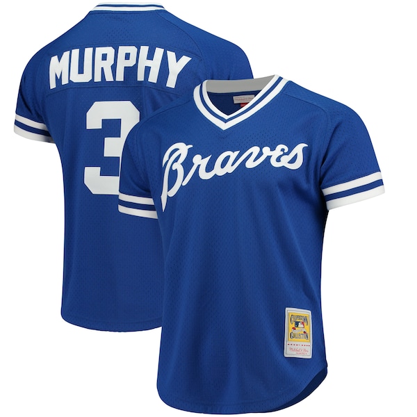 Dale Murphy Atlanta Braves Cooperstown Mesh Batting Practice Jersey - Royal/Scarlet