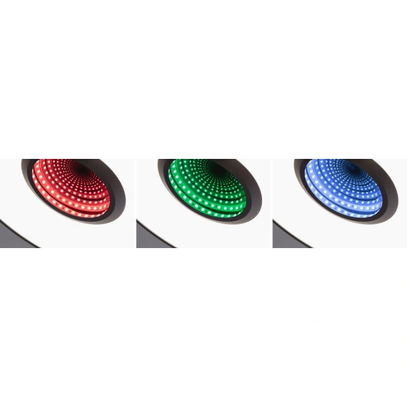 LED-Wand- und Deckenleuchte, WD Spaceglow Three LED 3D RGB TunW 20 3W 400mm dim Sz Met Kst.
