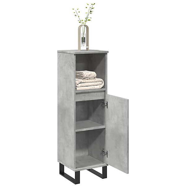 Armoire de salle de bain gris béton 30x30x100 cm vidaXL