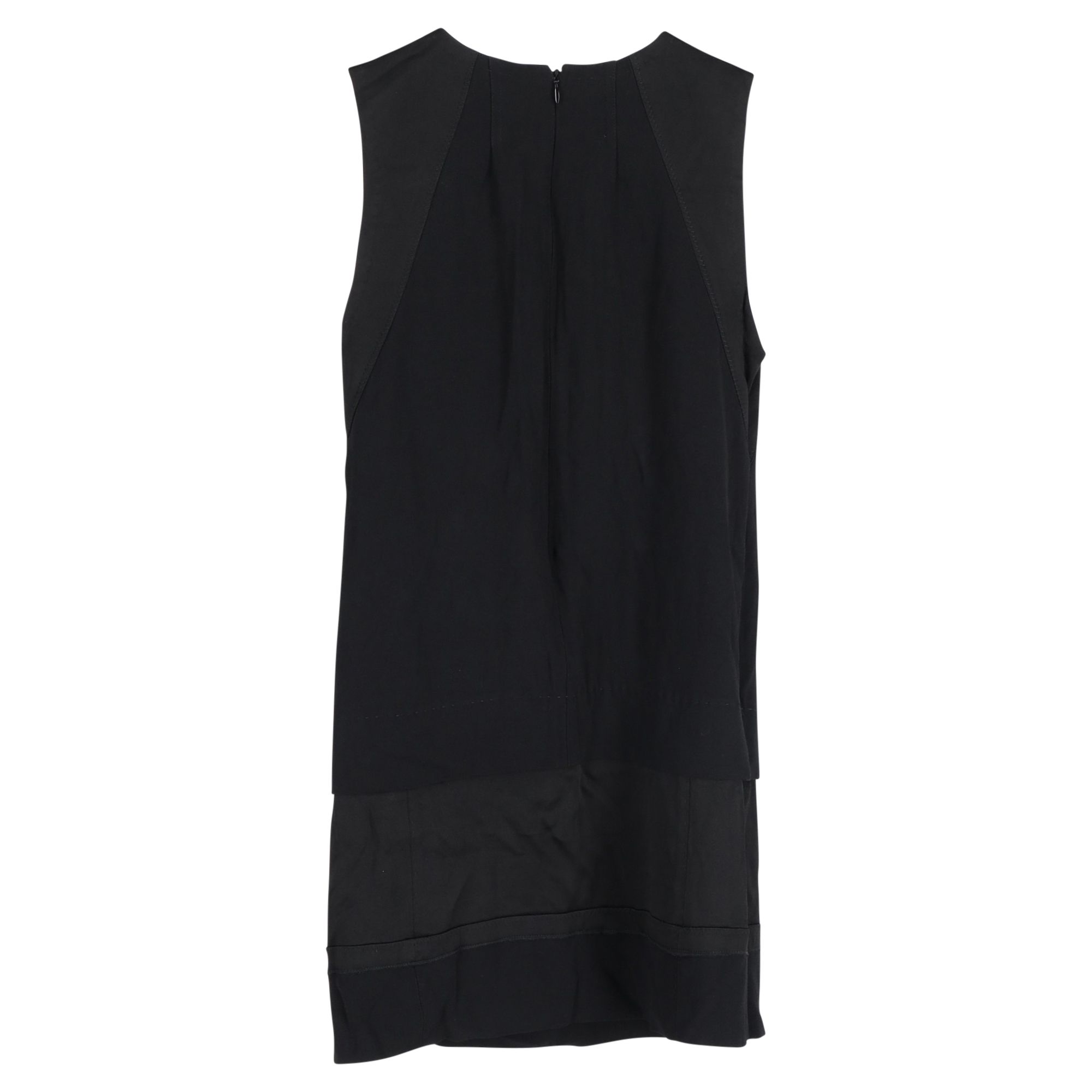 Vanessa Bruno Preloved Patchwork Sleeveless Dress in Black Cotton