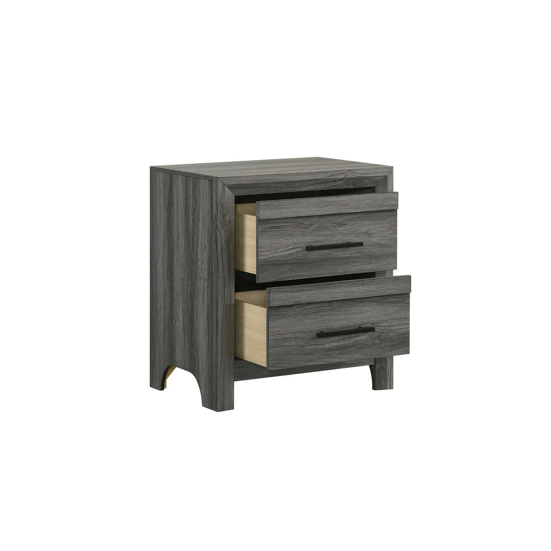 Denver Modern Style 2-Drawer Night stand Made with Wood