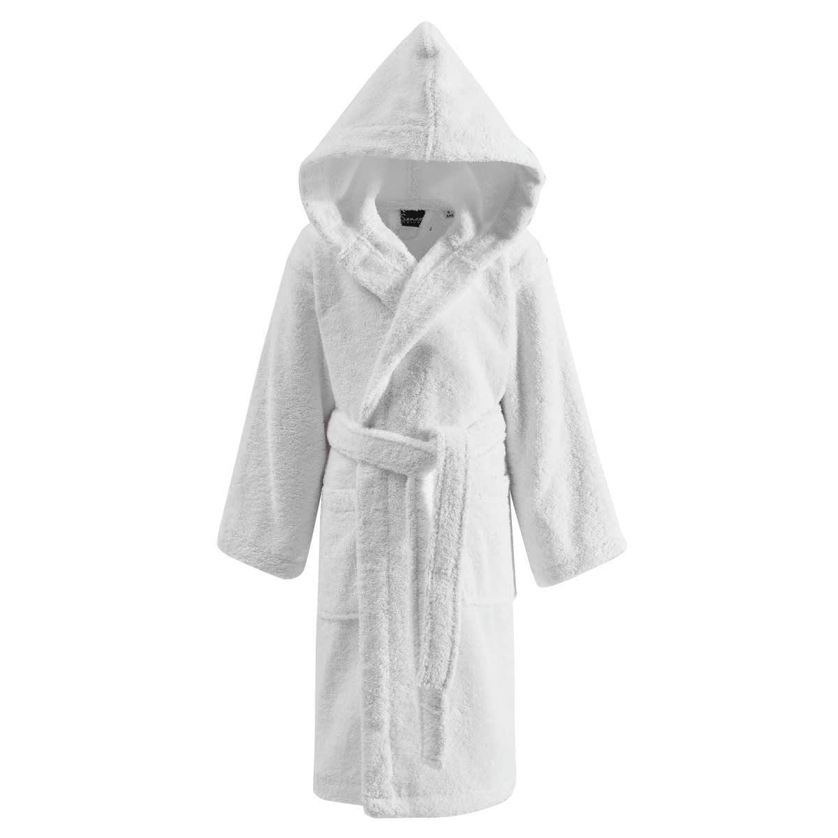 LUXURY - Peignoir enfant à capuche 450 g/m²  blanc 06 ans