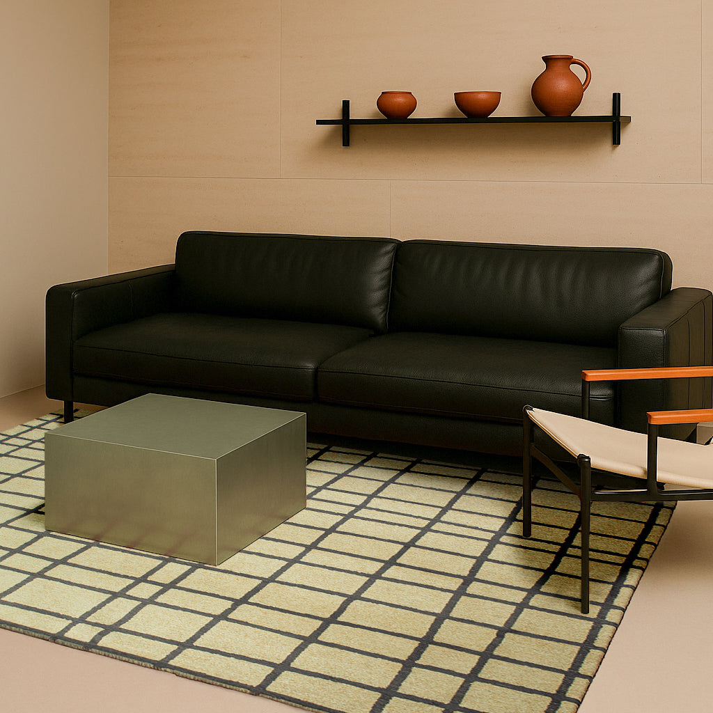 Lola & Moi Caro Vloerkleed - Creamy Black - 140 x 200 cm