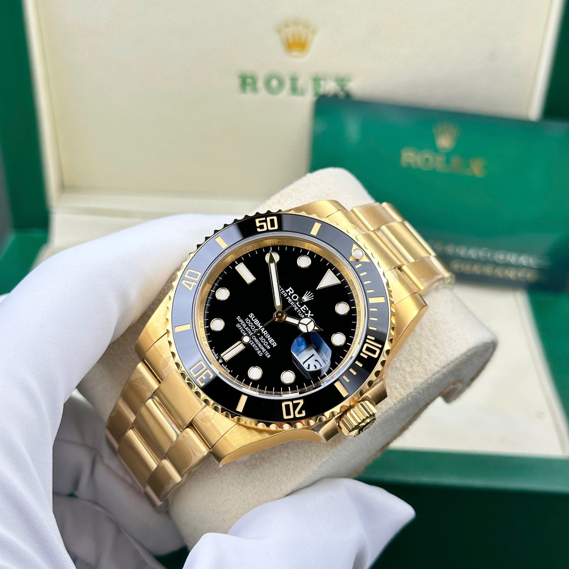Rolex Submariner 126618LN YG Plated Black Dial 41mm Oyster Super Clone