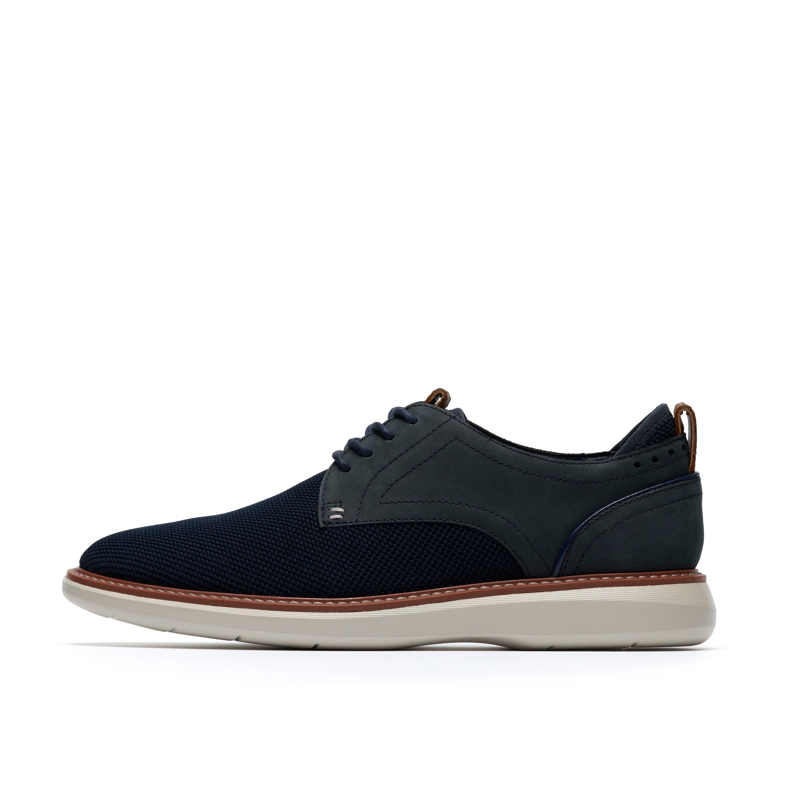 Clarks Brantin Plain Navy Knit Lace Up