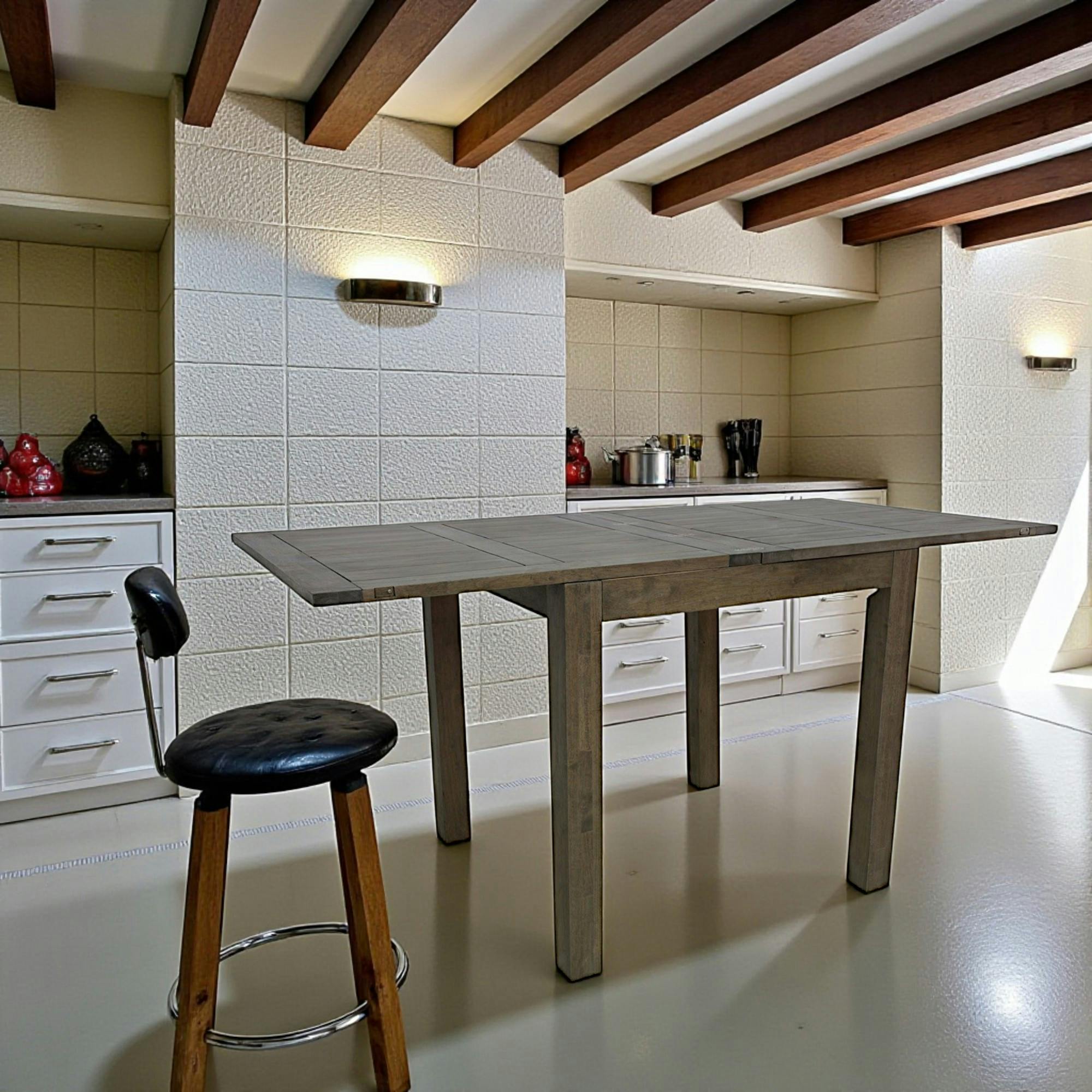 Table de bar Hévéa extensible 90/180x90x92cm ATTAN