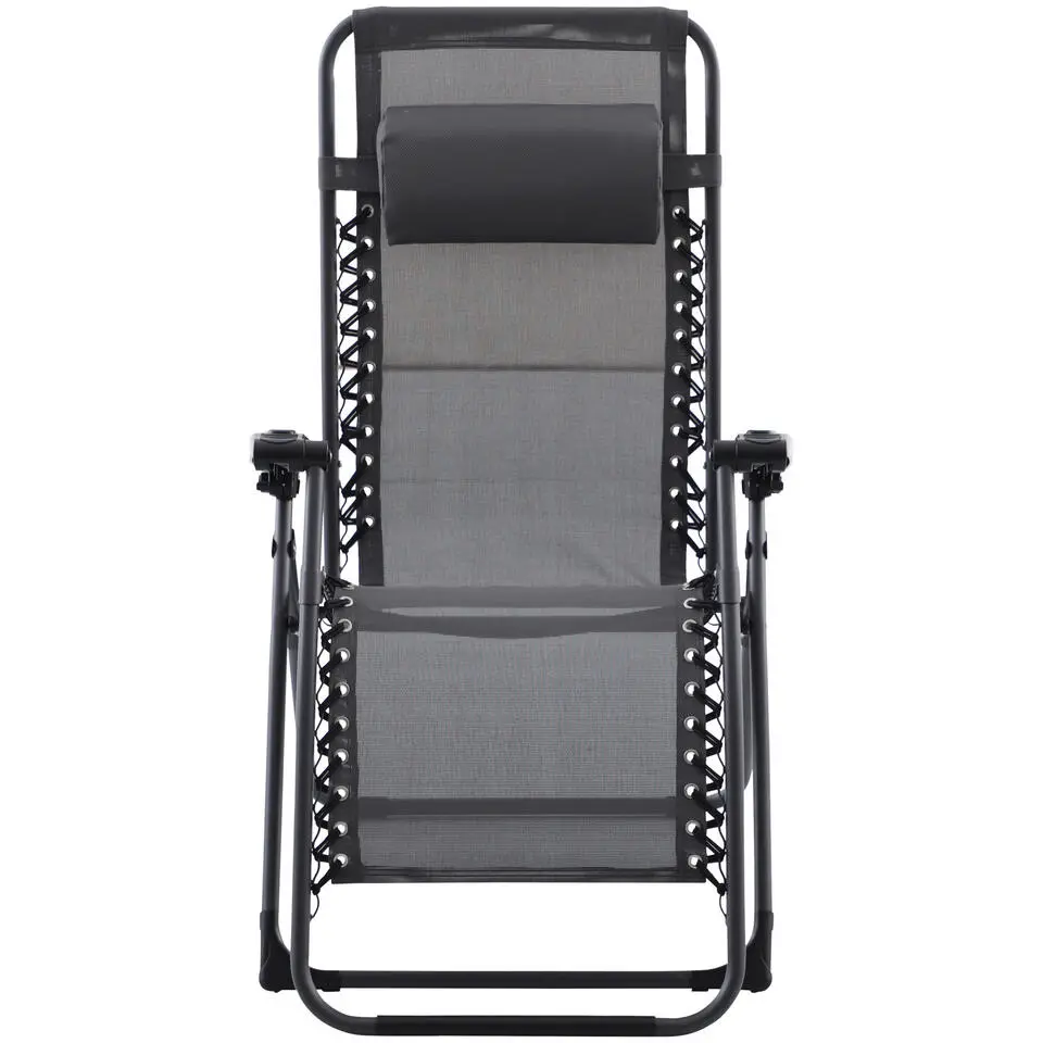 Ligstoel Agde - grijs - 110x90x68 cm