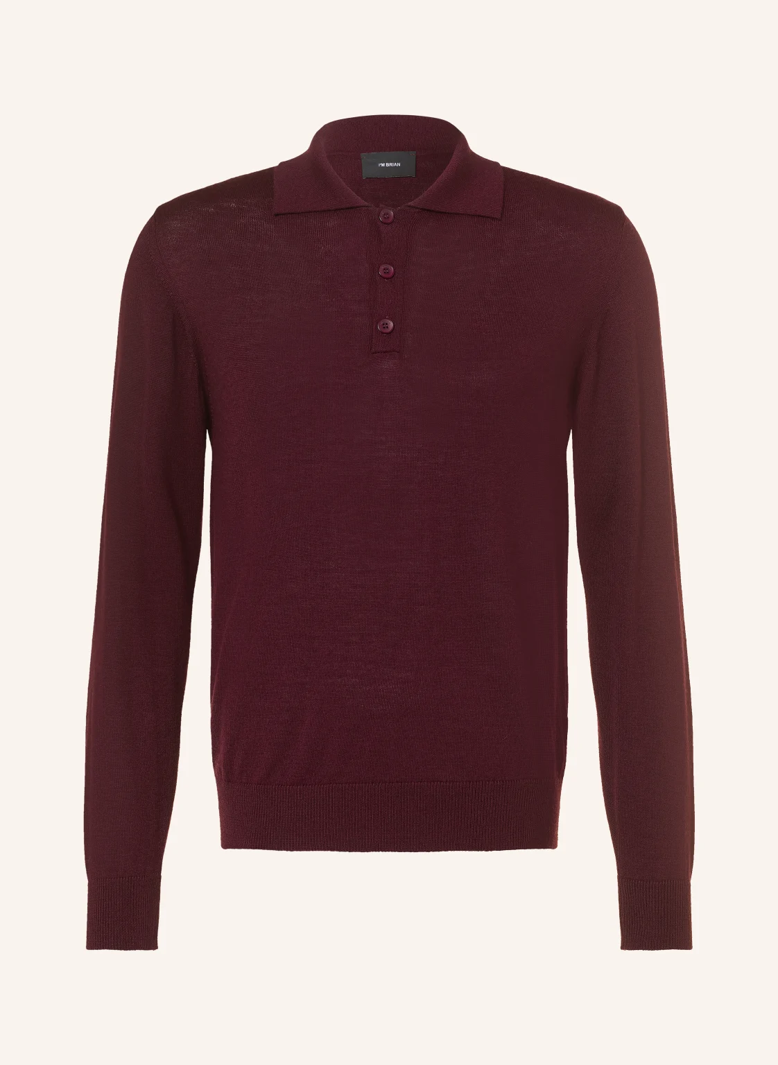 I'M BRIAN Strick-Poloshirt mit Merinowolle