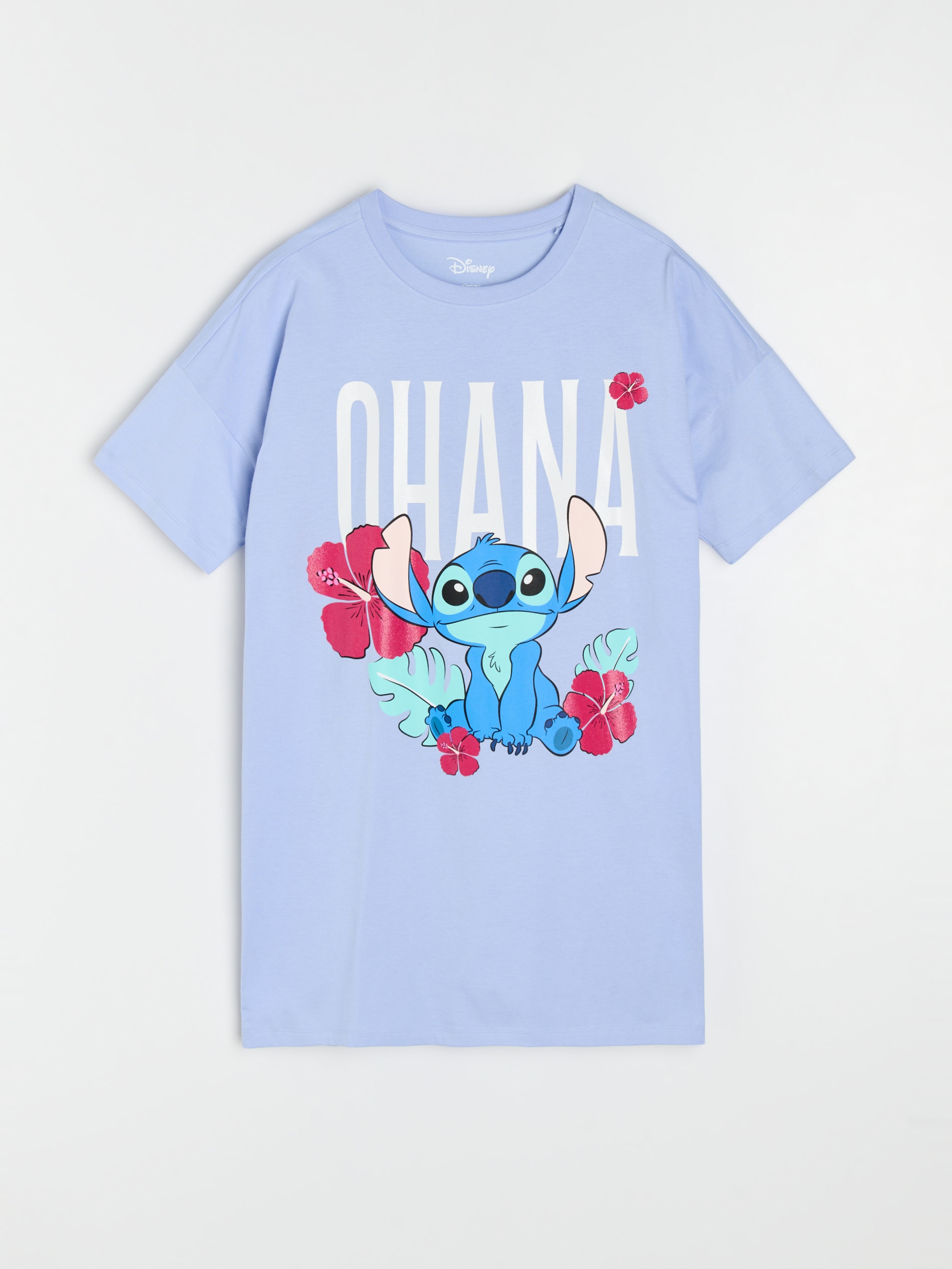 Bawełniana koszula nocna z nadrukiem Stitch